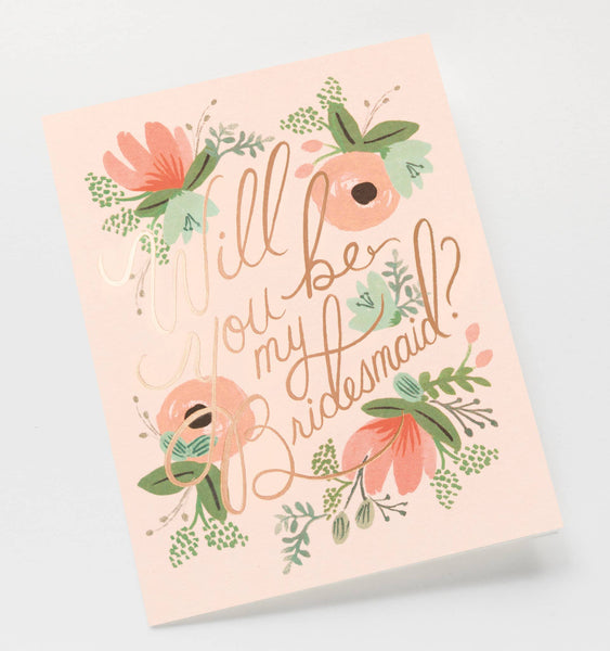 Blushing Bridesmaid Card