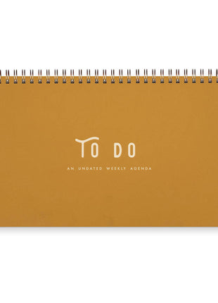 To Do Simple Undated Weekly Planner: Morning Fog Cover | Terracotta Ink