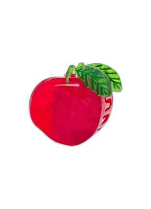 Mini Red Apple Hair Claw Clip