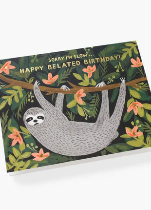 Sloth Belated Birthday Card