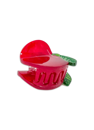Mini Red Apple Hair Claw Clip