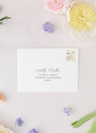 Custom Crest Wedding Thank You Cards