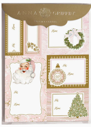 Holiday Gift Tag Blush Santa Gift Labels