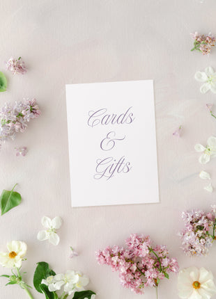 Cards & Gifts sign printed for wedding decoration