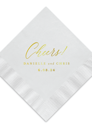 Cheers Cocktail Napkin - Personalized Custom Cocktail Napkin