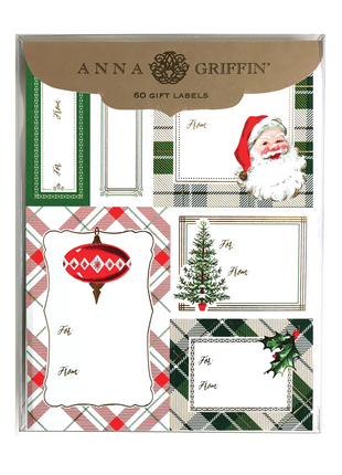Red and Green Plaid Gift Labels Holiday Gift Tags