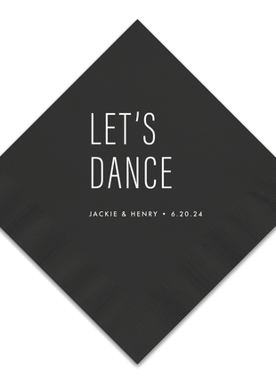 Let's Dance Cocktail Napkin - Personalized Custom Cocktail Napkin