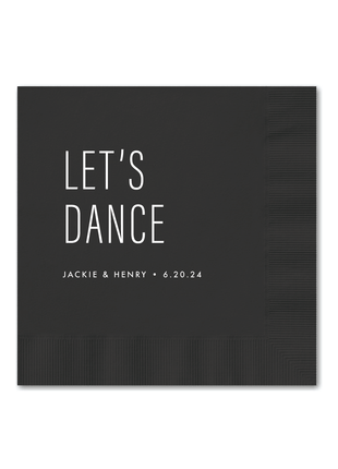 Let's Dance Cocktail Napkin - Personalized Custom Cocktail Napkin