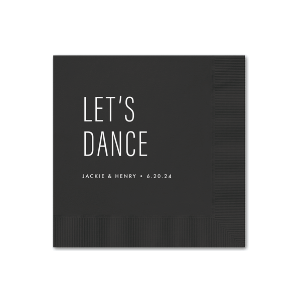 Let's Dance Cocktail Napkin - Personalized Custom Cocktail Napkin