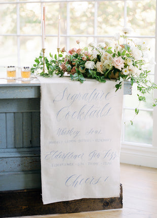 Linen Signature Cocktail Sign