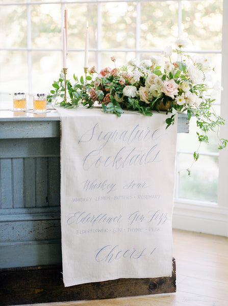 Linen Signature Cocktail Sign