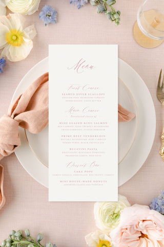 Classic Menu Cards