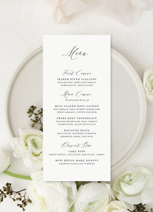 Classic Menu Cards