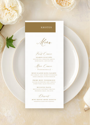 Classic Menu Cards