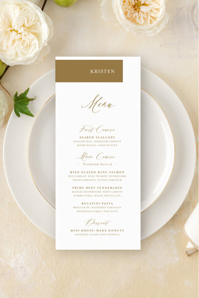 Classic Menu Cards