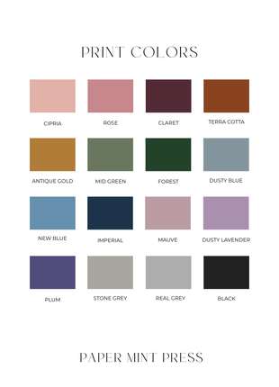 Modern Seating Chart