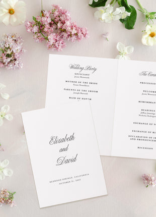 Wedding Program Booklet