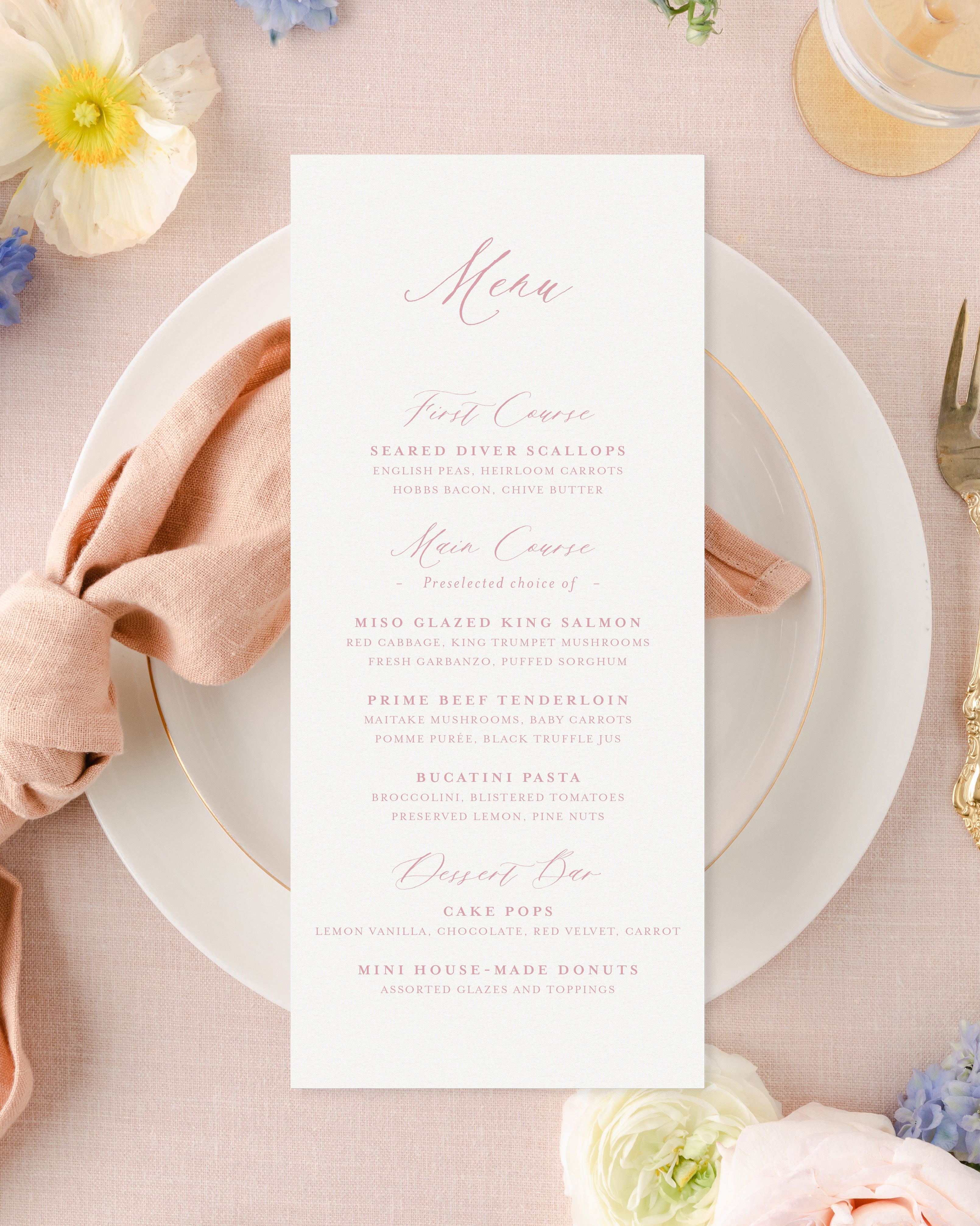 Menu Card Peper Design Classic Menu Cards – Paper Mint Press
