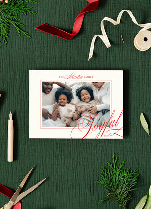 Script Joyful Holidays Card