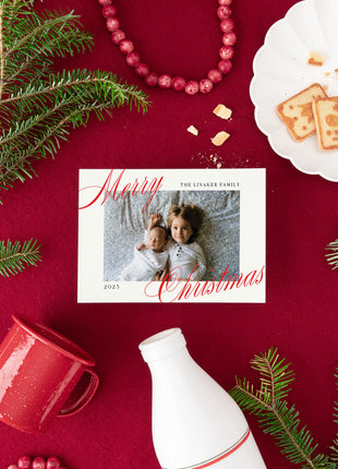 Script Joyful Holidays Card