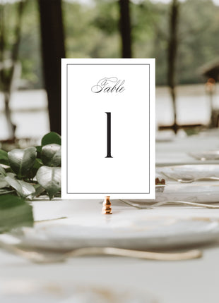 French Toile Floral Table Numbers
