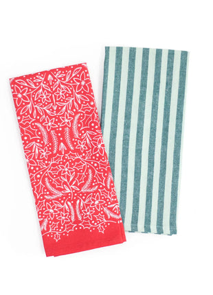 Holiday Floral Kitchen Towel Set