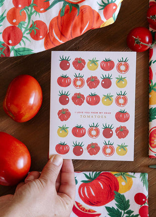 Love You From My Head Tomatoes Greeting Card