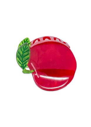 Mini Red Apple Hair Claw Clip