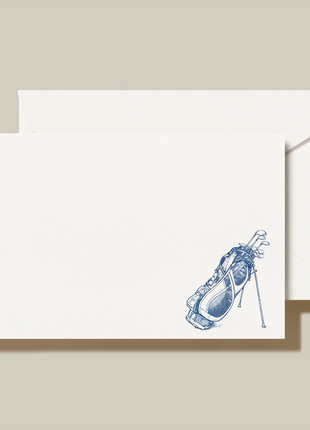 Golf Bag Flat Notecard Set - Boxed Notecard Set
