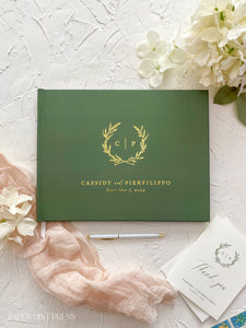 Personalized Hardcover Wedding Guest Book, 10.9x8.75"