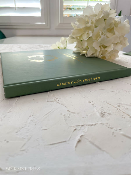 Personalized Hardcover Wedding Guest Book, 10.9x8.75"