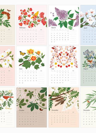 2025 DESK CALENDAR / FLOWERING TREES
