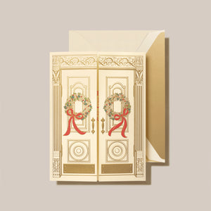 Holiday Entrance Folded Greeting Card Set - Crane Boxed Holiday