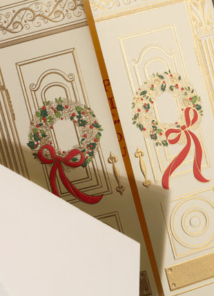 Holiday Entrance Folded Greeting Card Set - Crane Boxed Holiday