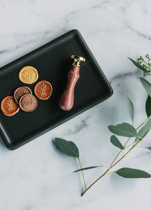 Leaf Sprig Wax Seal Stamp Kit