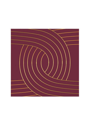 Bordeaux - Maroon Chain Link Cocktail Paper Napkins