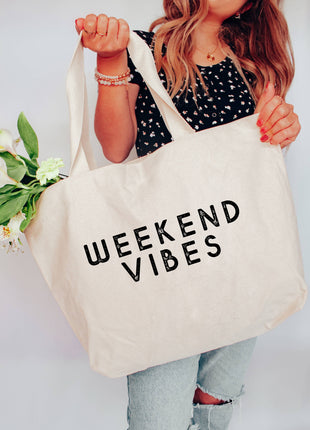 Weekend Vibes XL Tote Bag