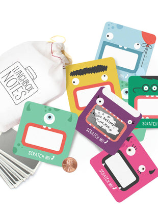 Scratch-off Lunchbox Notes - Monster