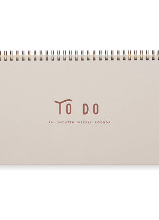To Do Simple Undated Weekly Planner: Morning Fog Cover | Terracotta Ink