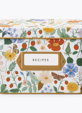 Strawberry Fields Tin Recipe Box