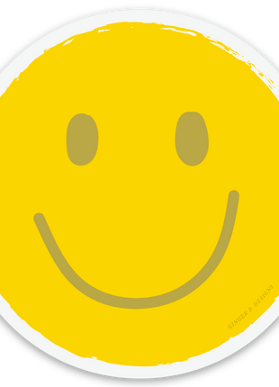 Smiley Face Vinyl Sticker