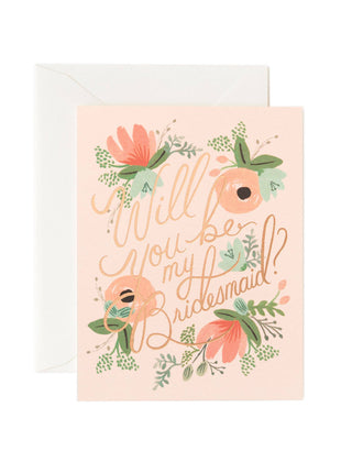 Blushing Bridesmaid Card