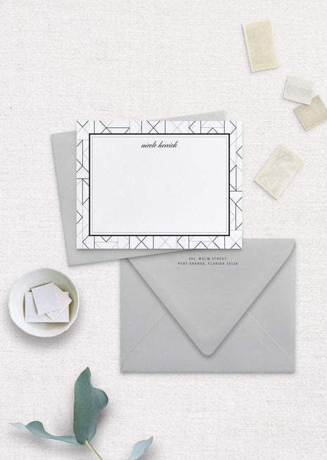 Gatsby Personalized Stationery Card | Set of 12