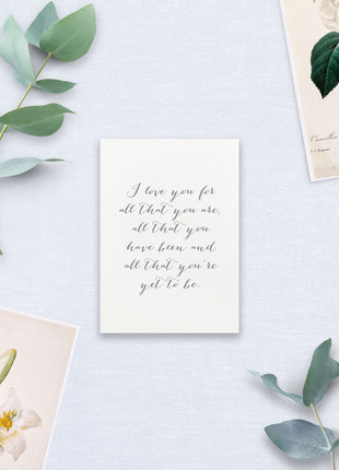 Letterpress Love Quote Print