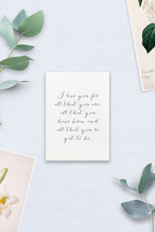 Letterpress Love Quote Print