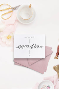 Will You Be My Matron Of Honor Card