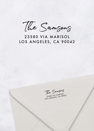 Casual Script Custom Return Address Stamp