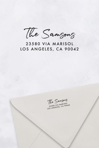 Casual Script Custom Return Address Stamp