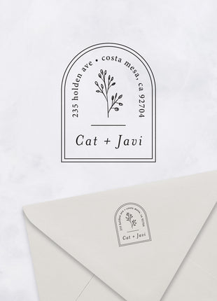Elegant Arch Custom Return Address Stamp