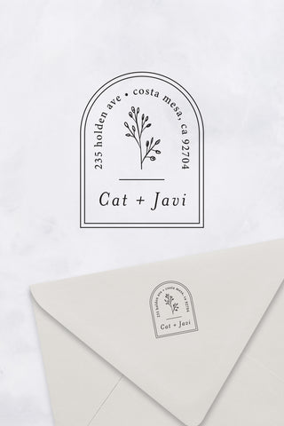 Elegant Arch Custom Return Address Stamp